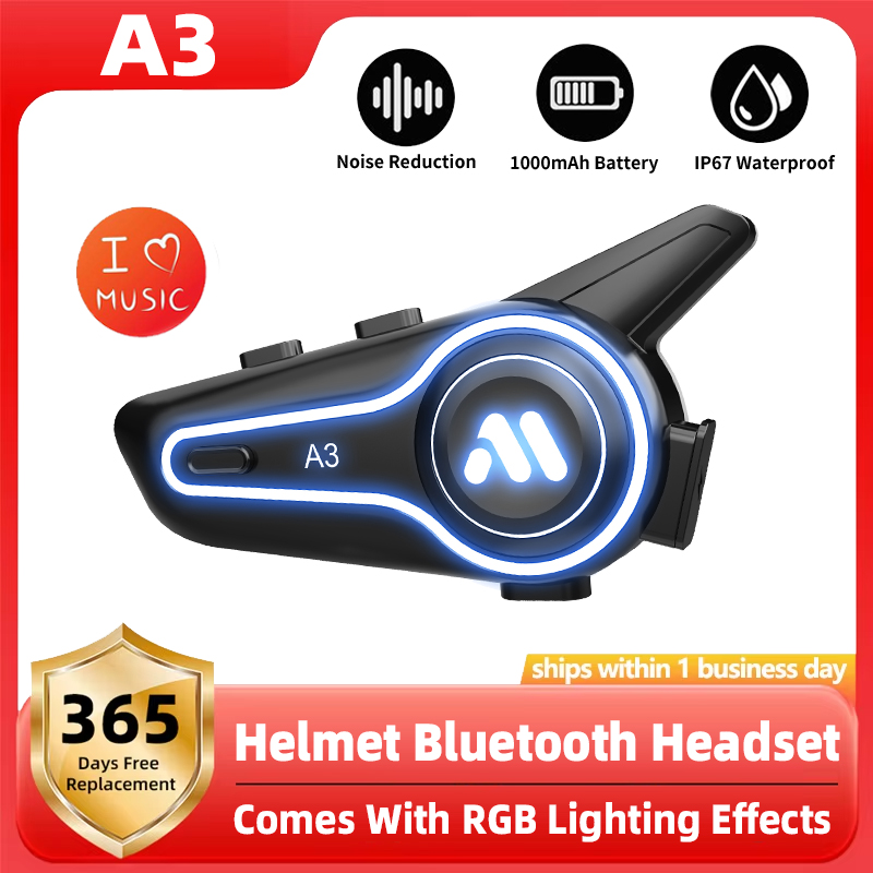 Full Face Motorcycle Helmet With Bluetooth - Nouveau casque de moto A3 Bluetooth