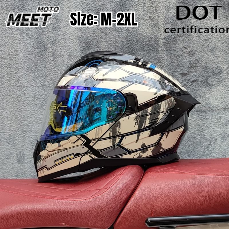 Casque de moto intégral unisex - Dual Visor Motorcycle Racing Helmet avis et prix