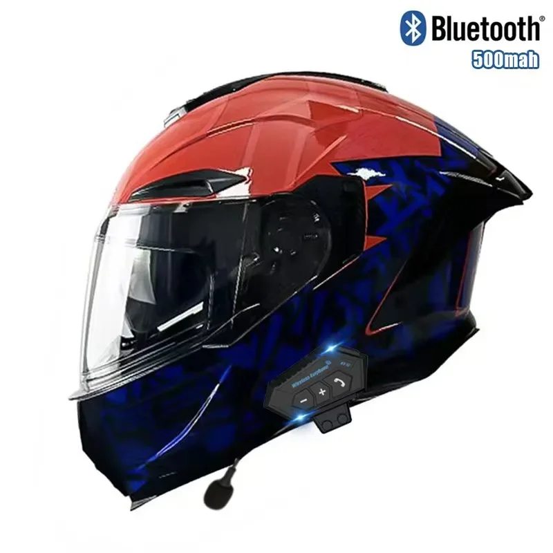 Casque de moto rabattable avec - Full Face Motorcycle Helmet With Bluetooth avis et prix
