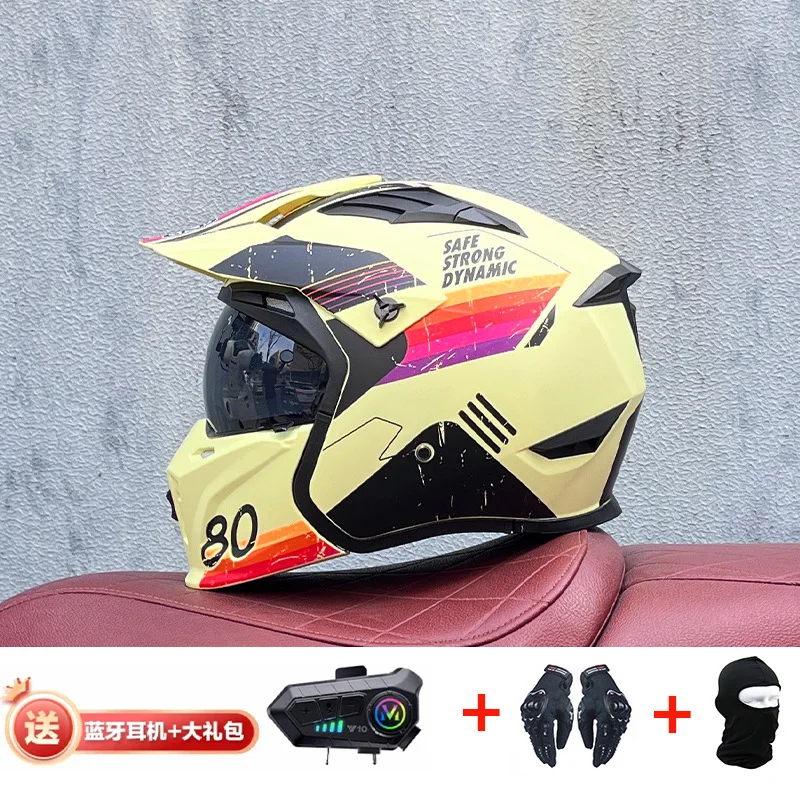 Orz-Casque de moto tout-terrai - Full Face Motorcycle Helmet With Bluetooth avis et prix