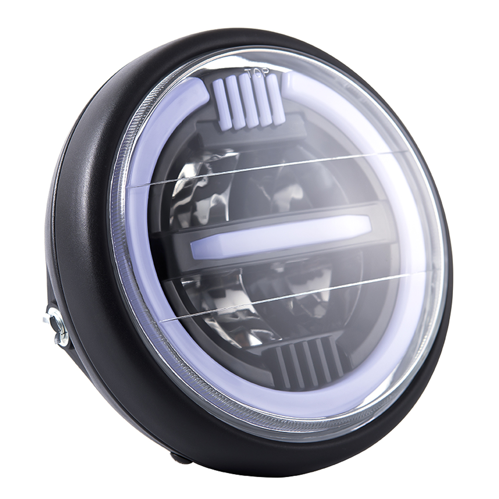 Phare de moto universel DRL H4 - Universal Motorcycle Led Headlight Projector avis et prix