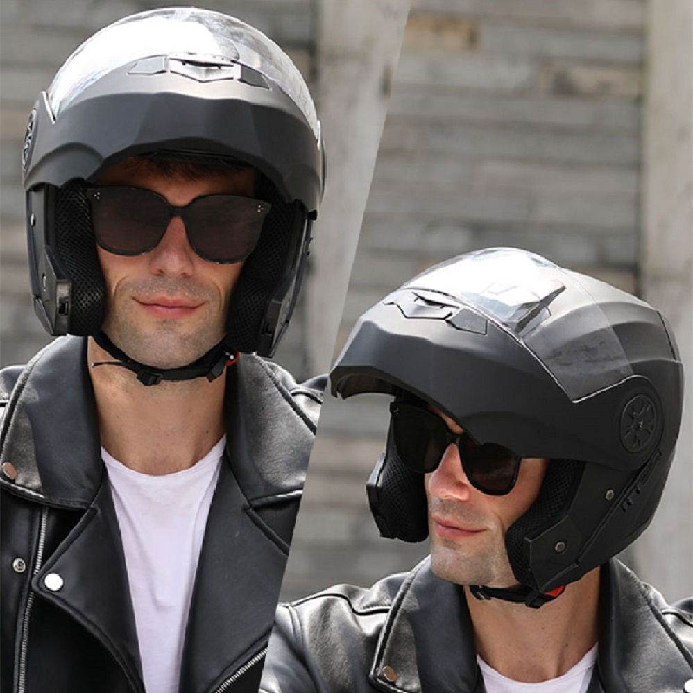 Casque de moto modulaire à Dou - Full Face Motorcycle Helmet With Bluetooth avis et prix
