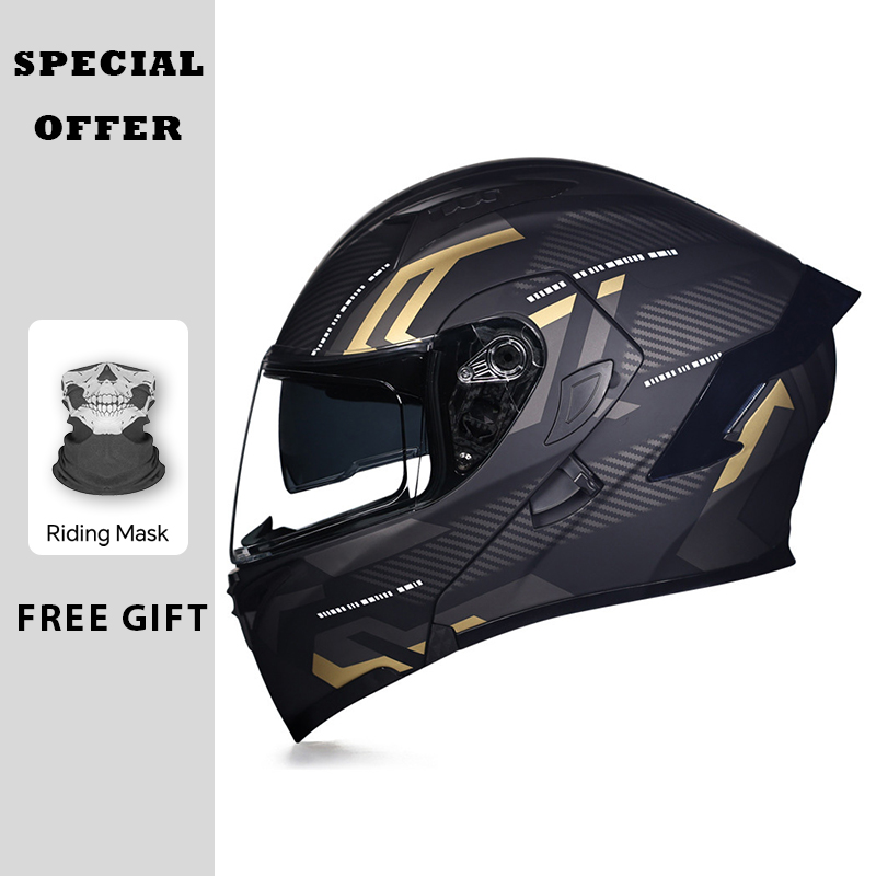 Casque de Moto rabattable appr - Dual Visor Motorcycle Racing Helmet avis et prix