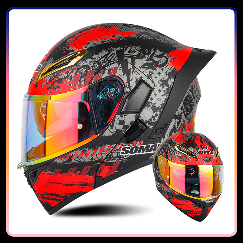 Hommes femmes casques de Moto  - Full Face Motorcycle Helmet With Bluetooth avis et prix