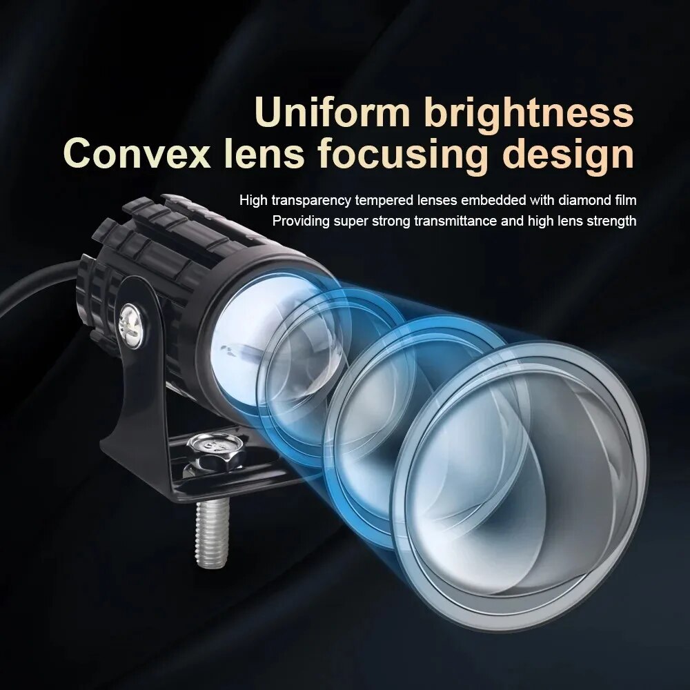 Phare LED universel pour moto, - Universal Motorcycle Led Headlight Projector avis et prix