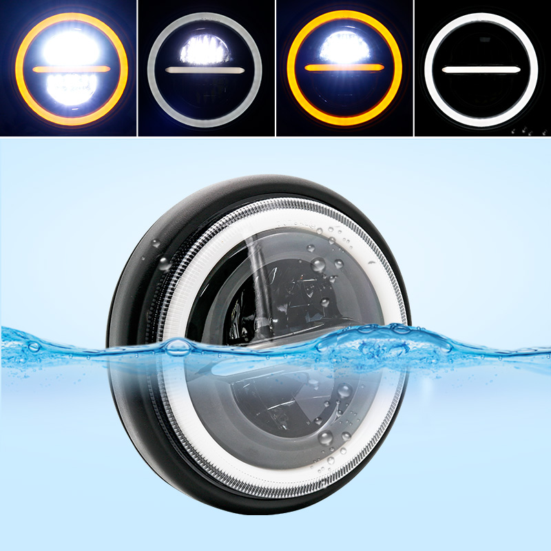 Phare rond universel pour moto - Universal Motorcycle Led Headlight Projector avis et prix